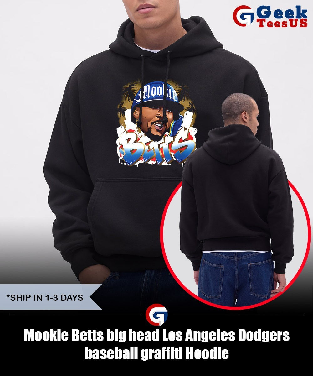 Mookie Betts big head Los Angeles Dodgers baseball graffiti shirt