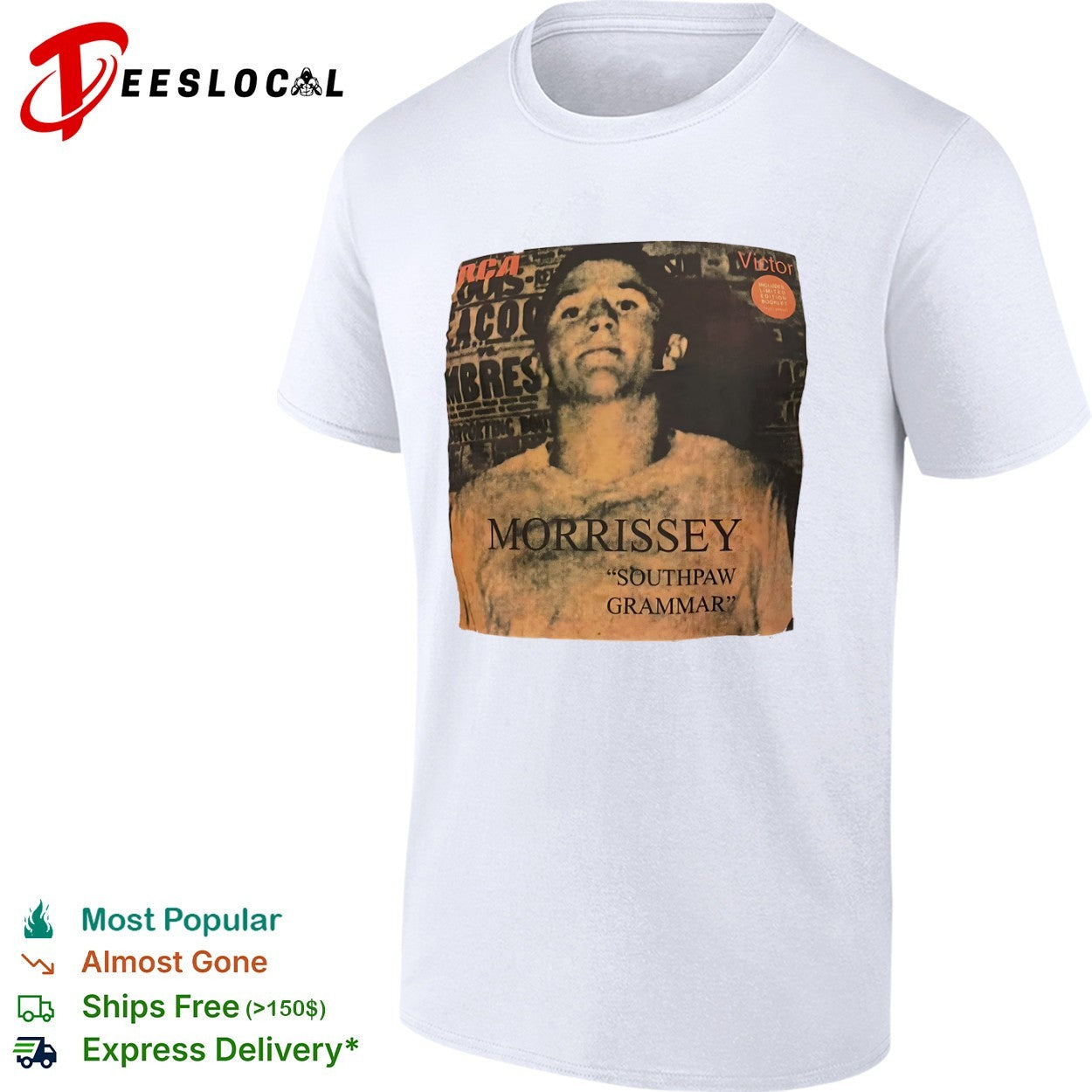 Morrissey Southpaw Grammar RCA Victor Album Cover shirt