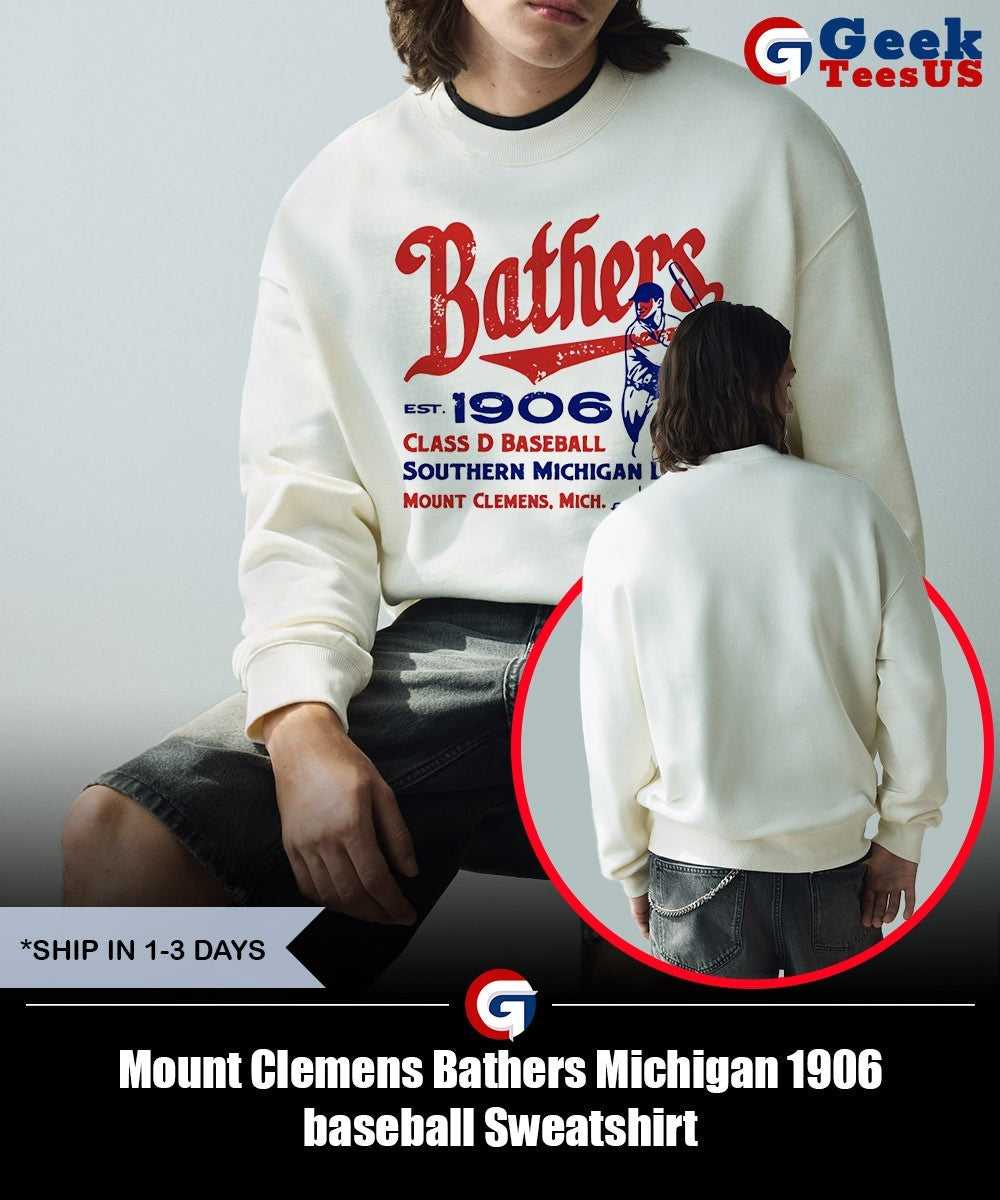 Mount Clemens Bathers Michigan 1906 baseball shirt