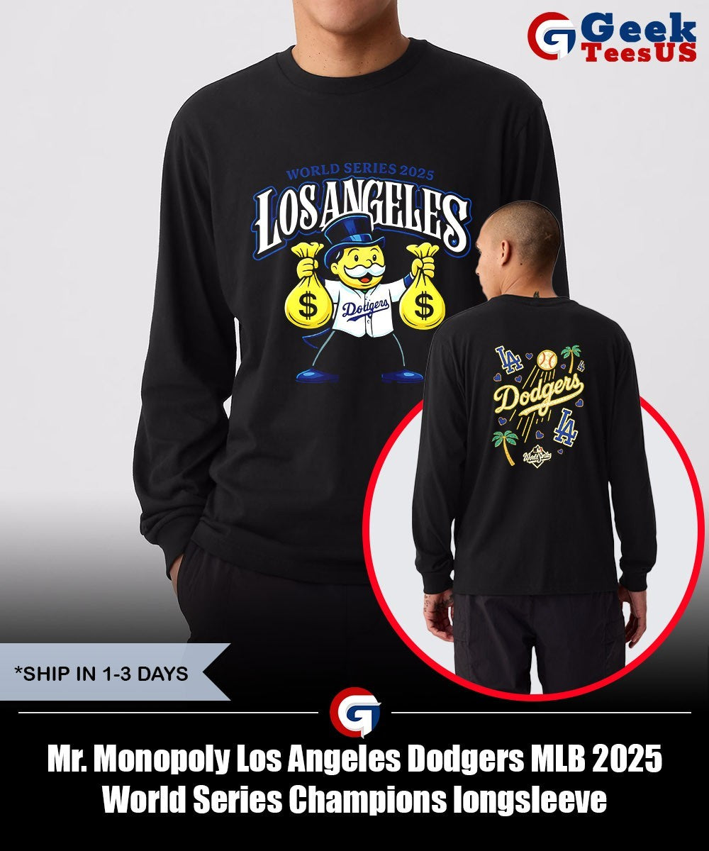 Mr. Monopoly Los Angeles Dodgers MLB 2025 World Series Champions shirt