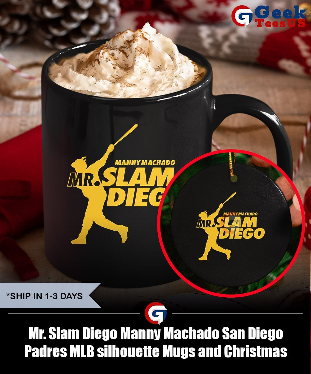 Mr. Slam Diego Manny Machado San Diego Padres MLB silhouette shirt