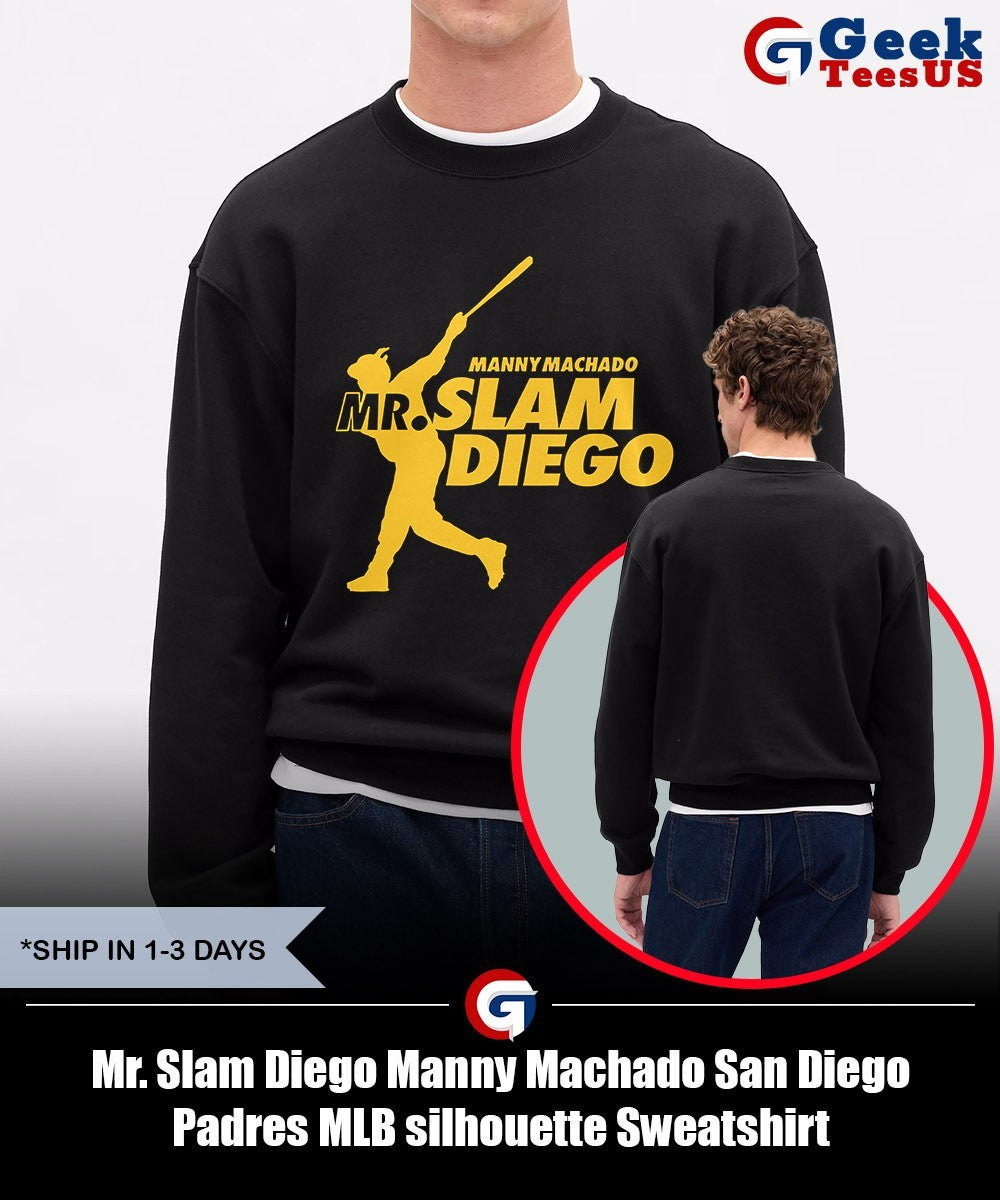 Mr. Slam Diego Manny Machado San Diego Padres MLB silhouette shirt