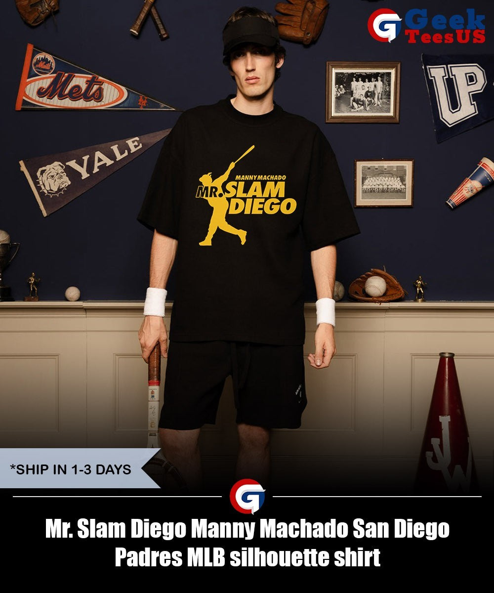 Mr. Slam Diego Manny Machado San Diego Padres MLB silhouette shirt