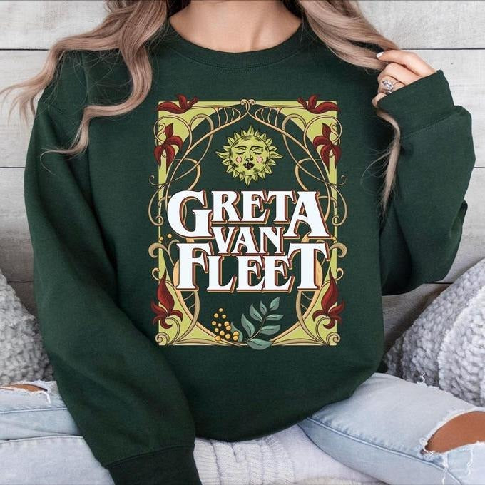 Music Tour Shirt, Retro Music Lover, Floral Boho Music Festival Sweatshirt, Music Concert Tour 2025 Crewneck, Gift for...