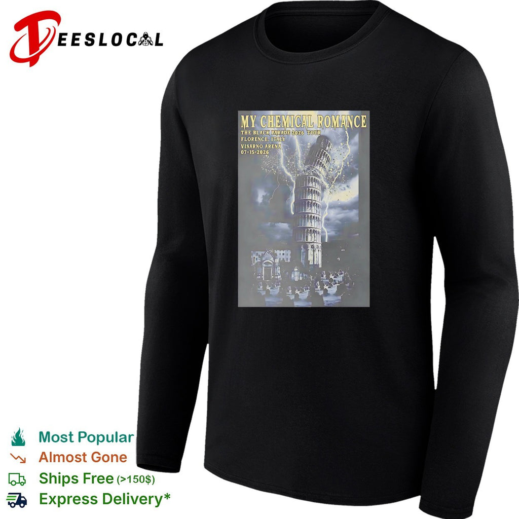 My Chemical Romance Black Parade leaning tower of Pisa cracking Florence shirt