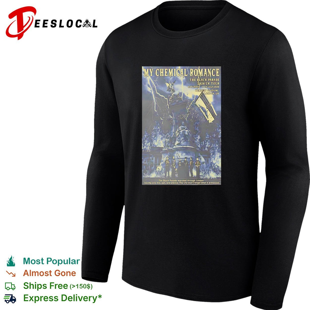 My Chemical Romance Black Parade marching through burning London Wembley shirt