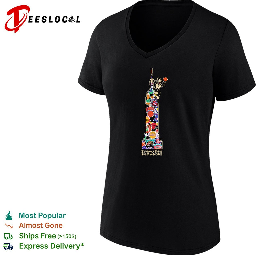 NBA Teams with Gorilla Empire State Building shirt