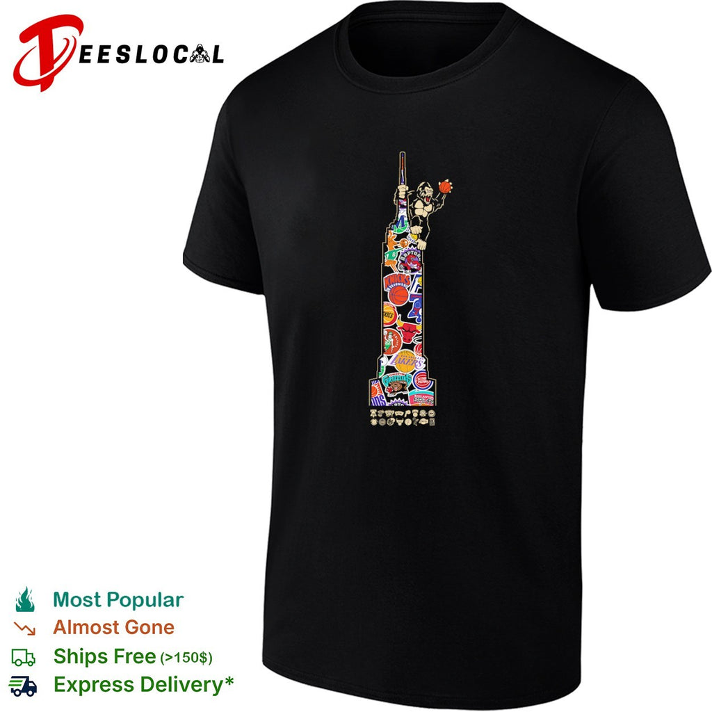 NBA Teams with Gorilla Empire State Building shirt
