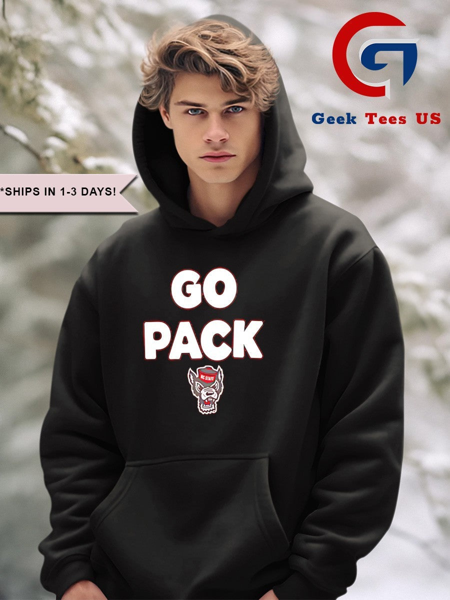 NC State Wolfpack go pack slogan shirt