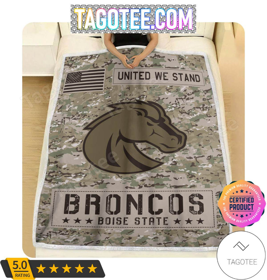 NCAA Boise State Broncos United We Stand Camo Blanket