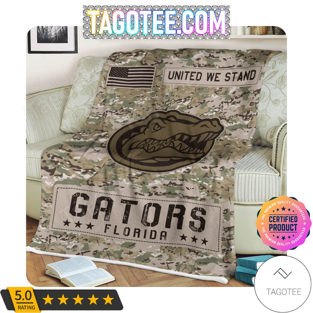 NCAA Florida Gators United We Stand Camo Blanket