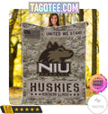 NCAA Northern Illinois Huskies United We Stand Camo Blanket