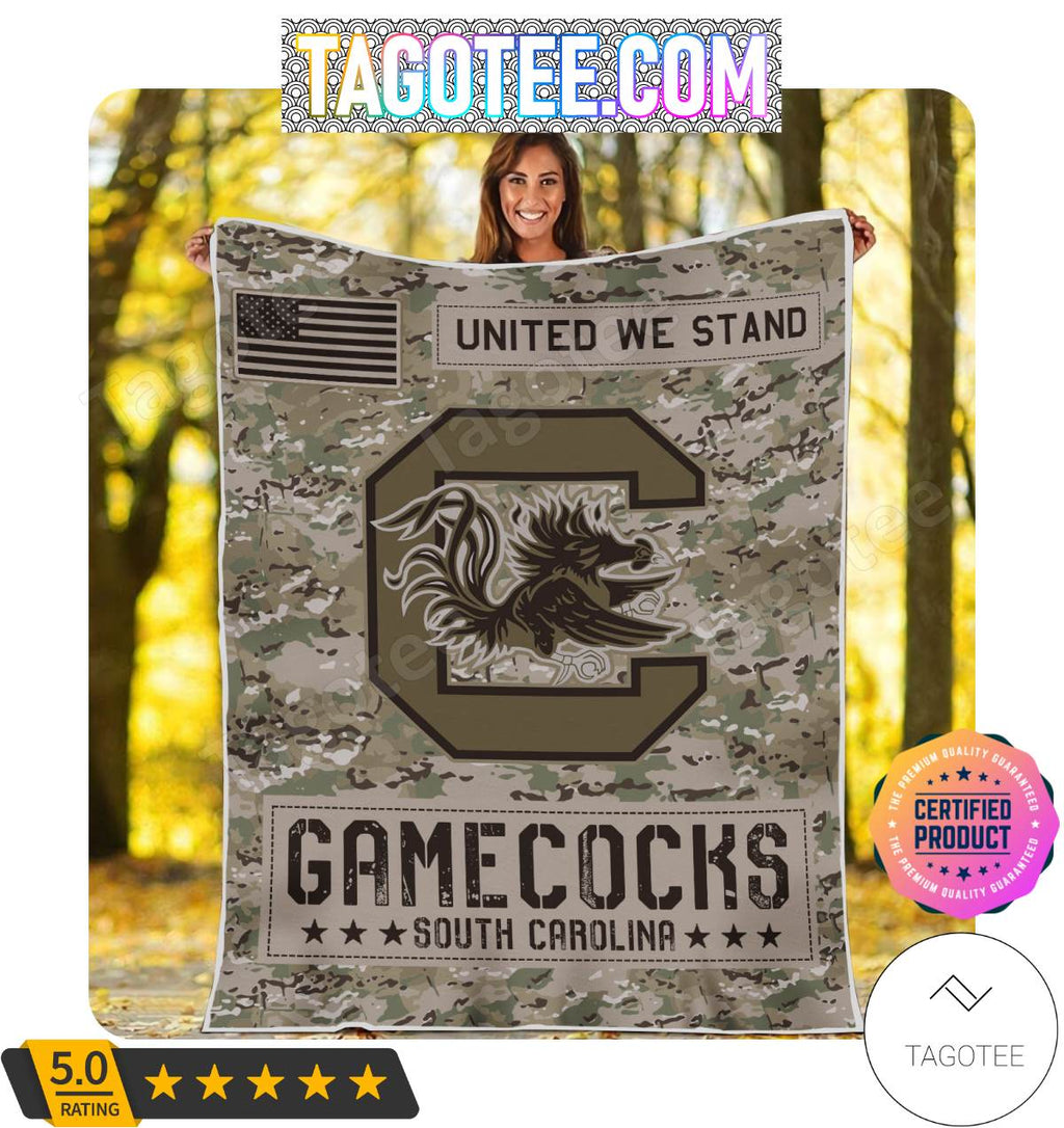 NCAA South Carolina Gamecocks United We Stand Camo Blanket