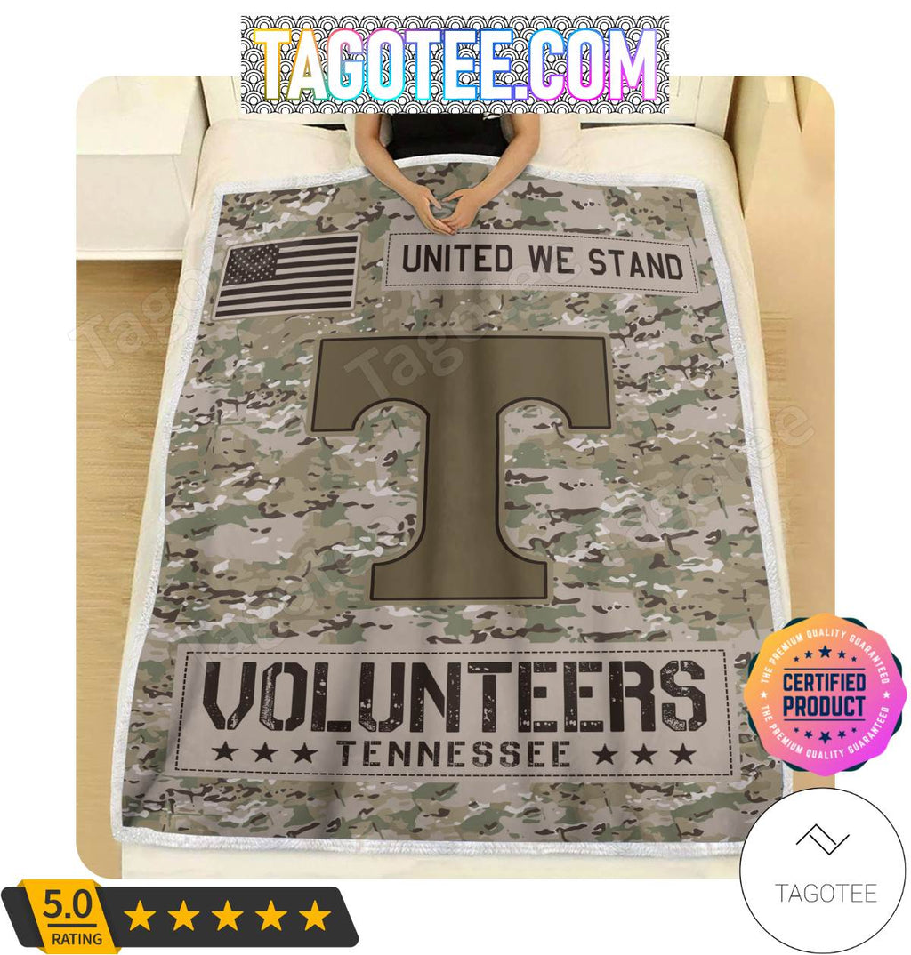NCAA Tennessee Volunteers United We Stand Camo Blanket