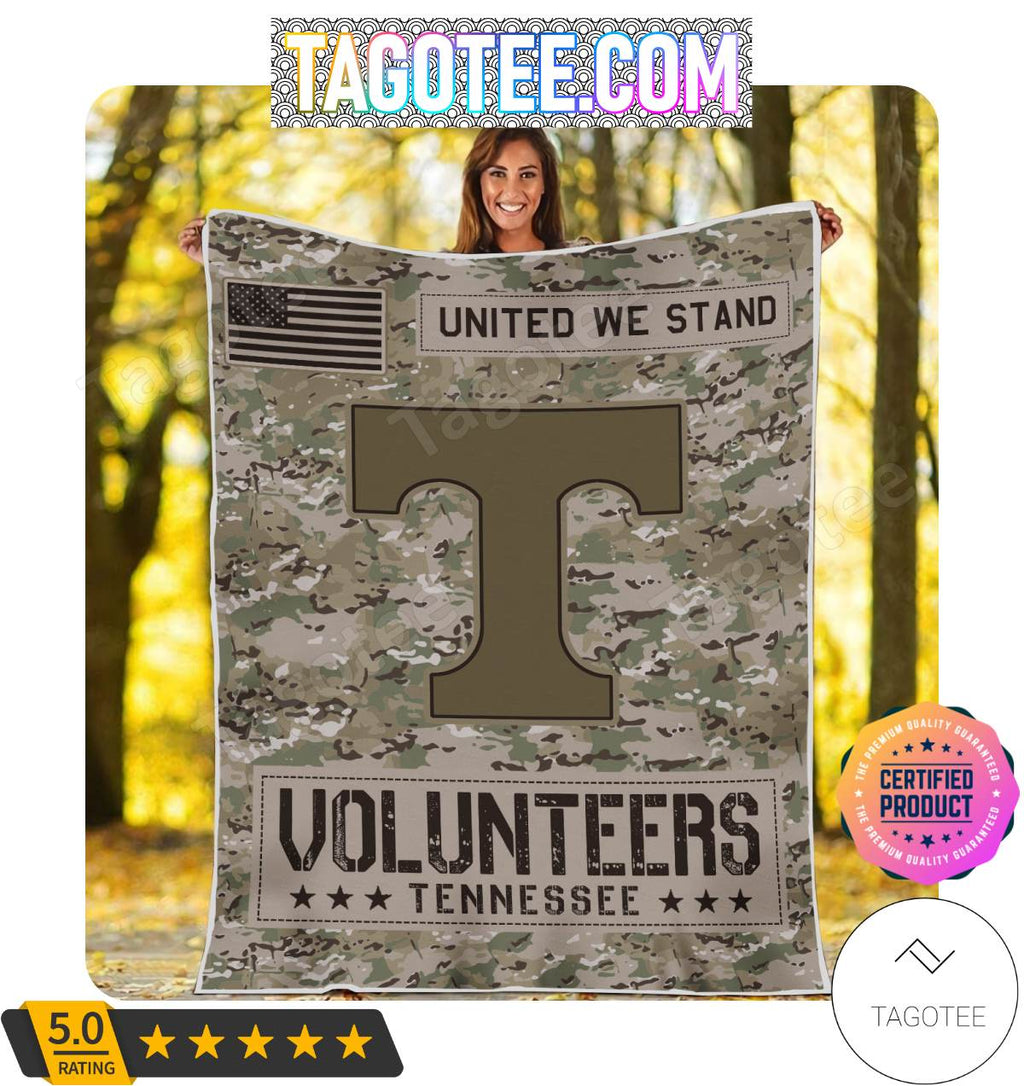 NCAA Tennessee Volunteers United We Stand Camo Blanket