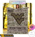 NCAA West Virginia Mountaineers United We Stand Camo Blanket