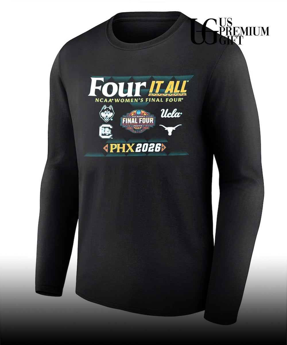 NCAA Women’s Final Four Four It All PHX26′ logo shirt