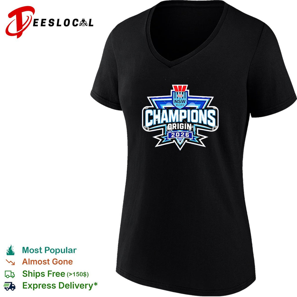 NSW Blues champions Origin 2026 badge shirt