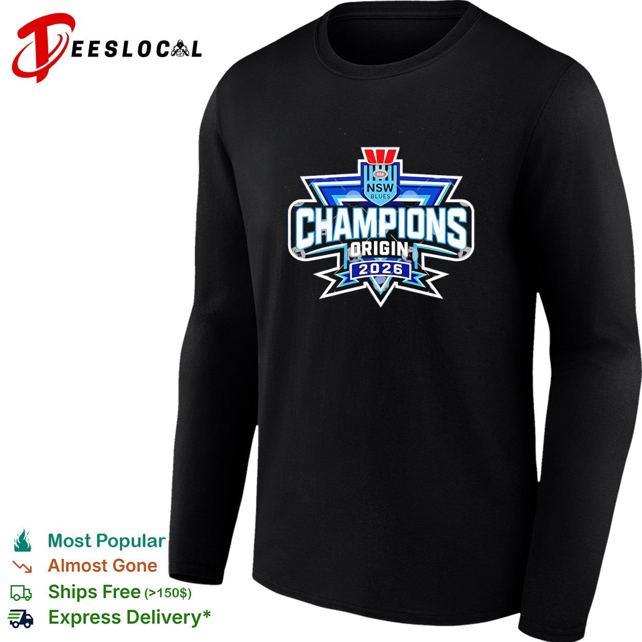 NSW Blues champions Origin 2026 badge shirt