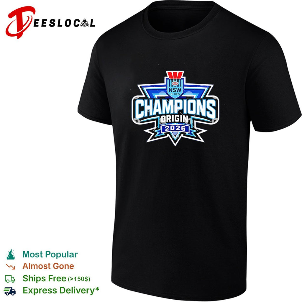NSW Blues champions Origin 2026 badge shirt