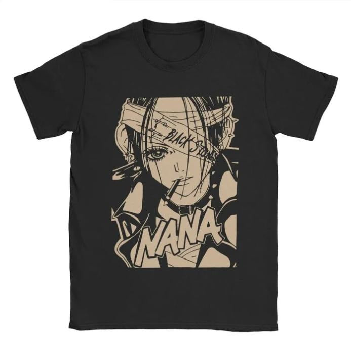Nana Osaki Female Figure T-Shirt, Nana Manga Shirt, 90 s Styled Shirt Hiphop Vibes Y2K Aesthetic Throwback Classic Big Face Celebrity Tee