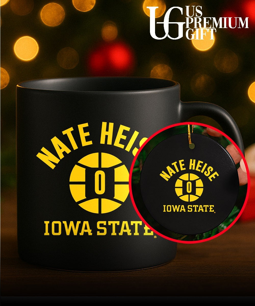 Nate Heise Iowa State Cyclones basketball name number ball shirt