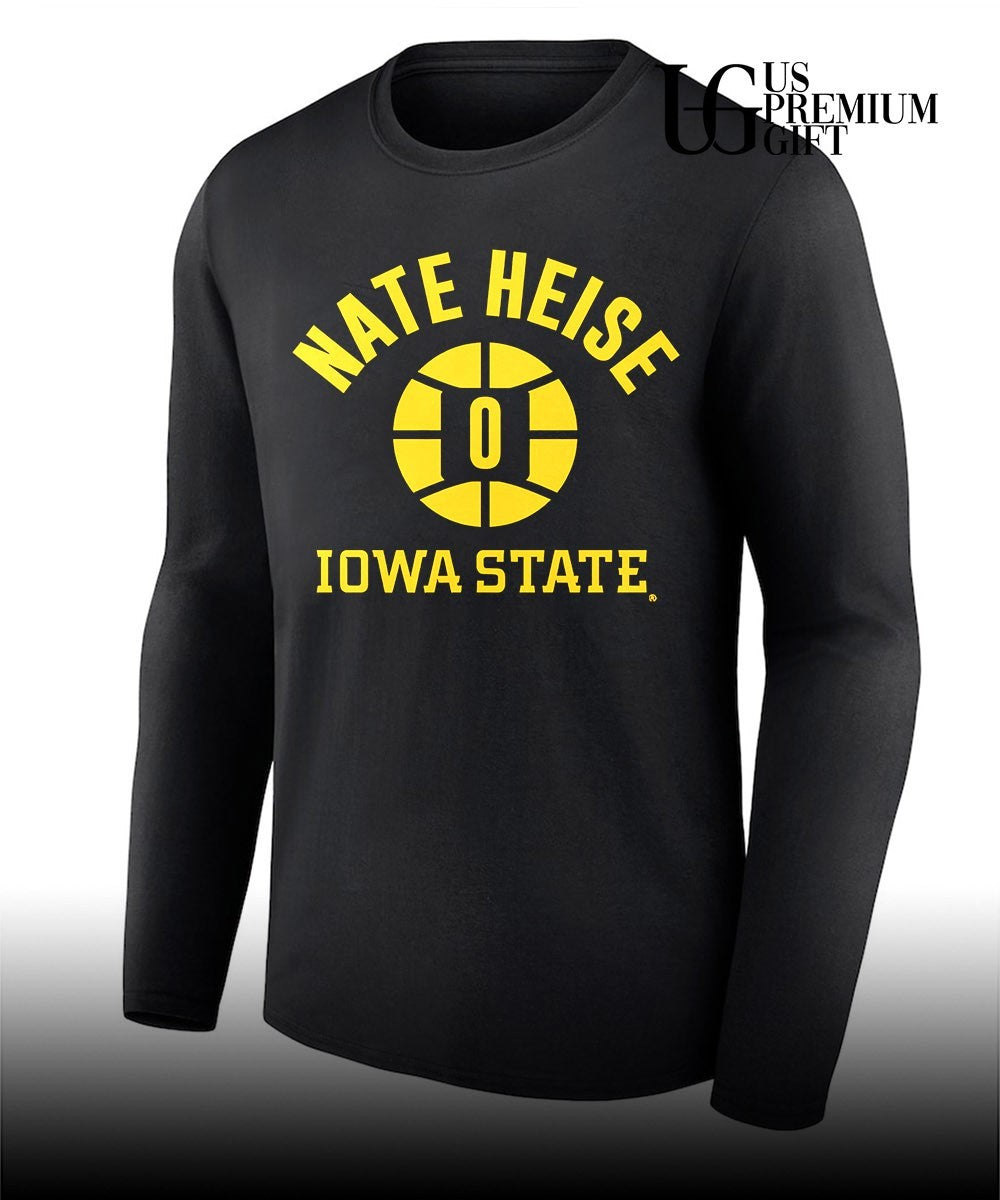 Nate Heise Iowa State Cyclones basketball name number ball shirt