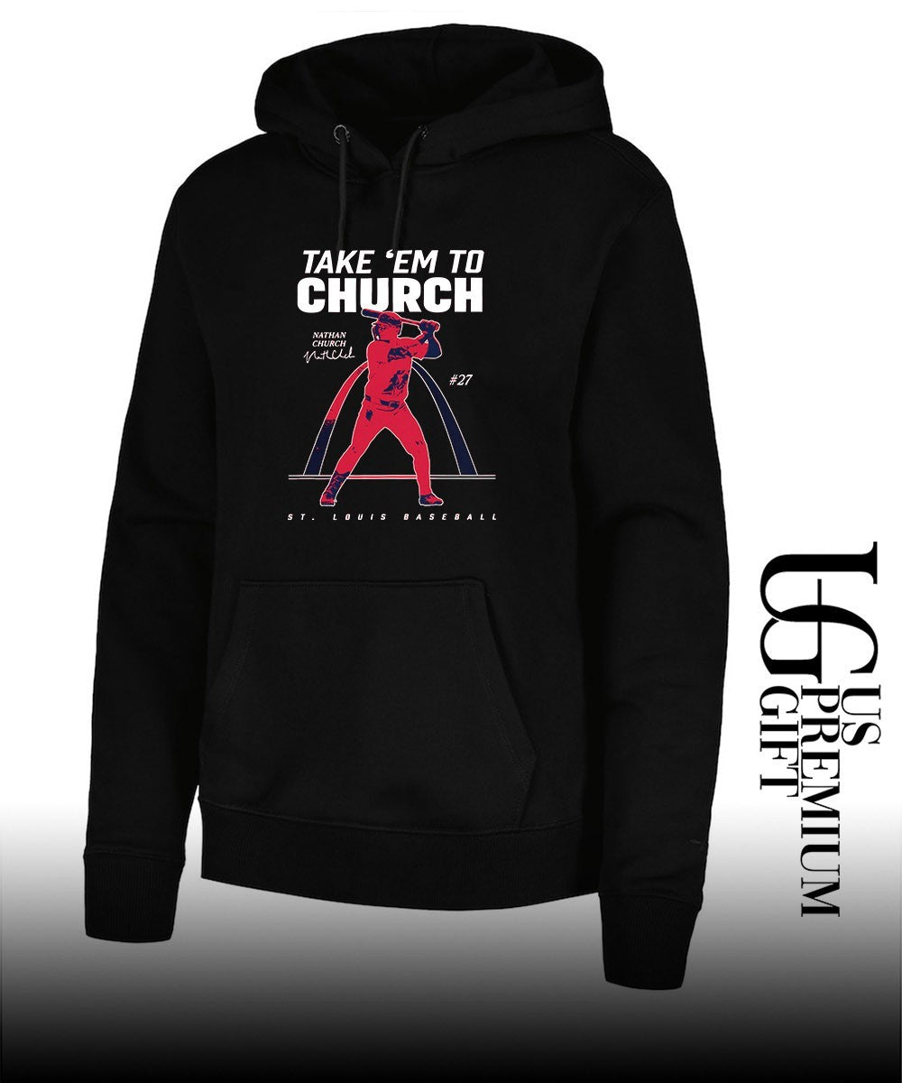 Nathan Church Take ’em To Church St. Louis Cardinals baseball signature shirt