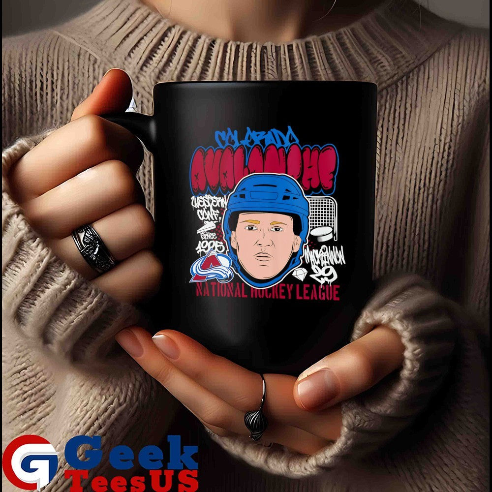 Nathan MacKinnon big head Colorado Avalanche NHL cartoon shirt