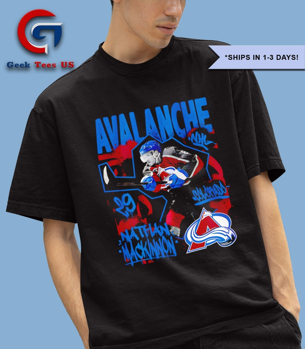 Nathan MacKinnon player Colorado Avalanche NHL photo shirt