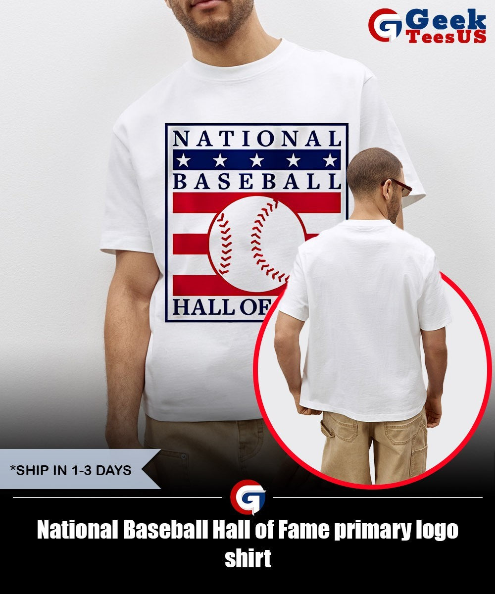 National Baseball Hall of Fame primary logo shirt