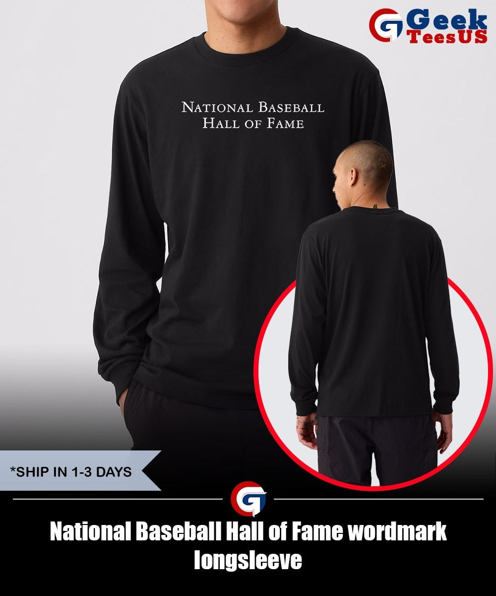 National Baseball Hall of Fame wordmark shirt