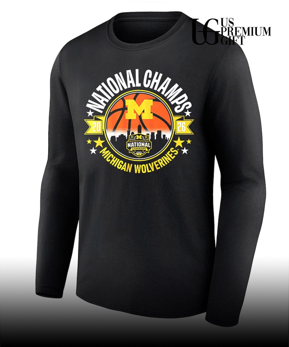 National Champions Michigan Wolverines NCAA men’s basketball 2026 logo shirt
