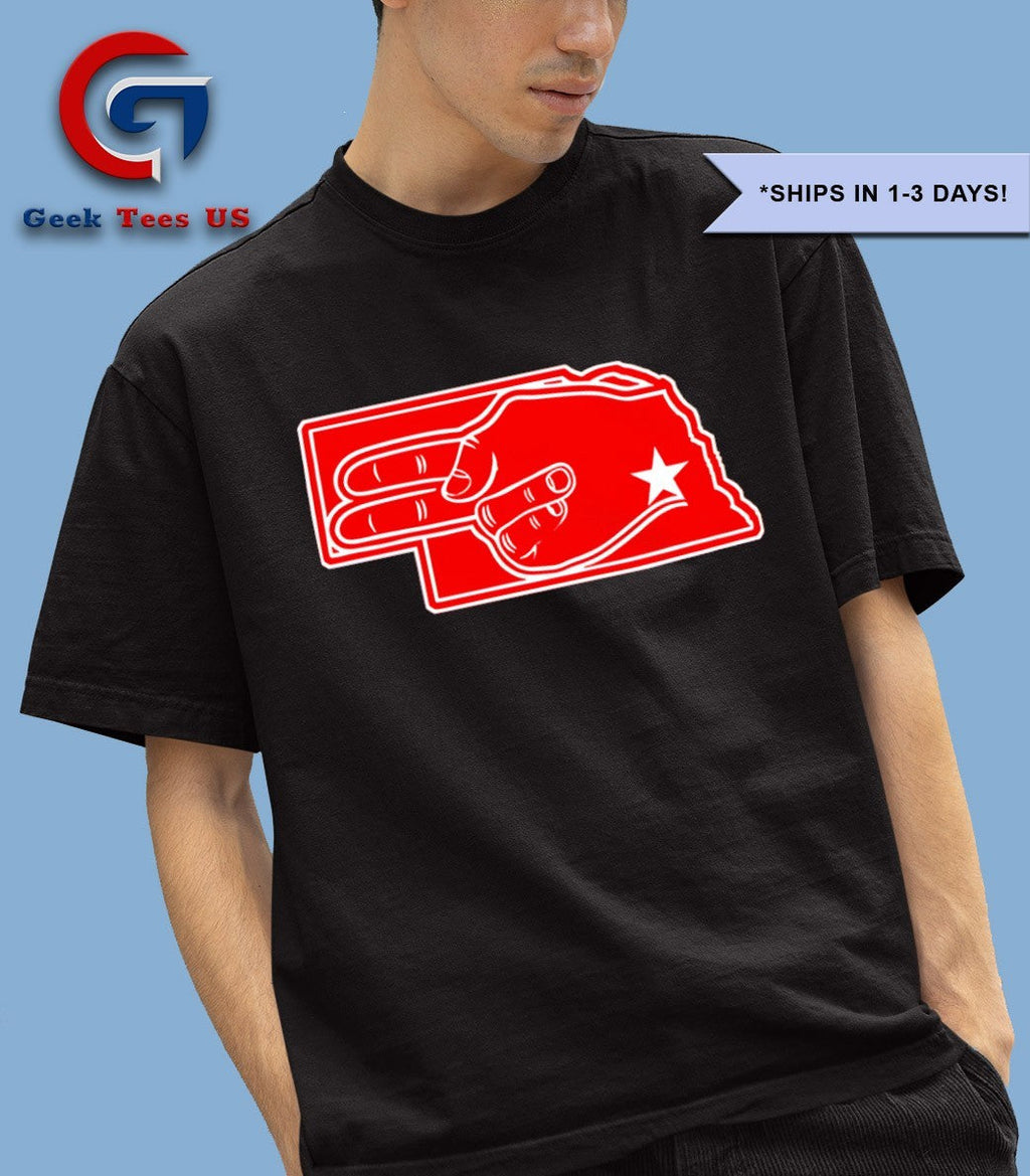 Nebraska Cornhuskers Go Big Red hand shirt