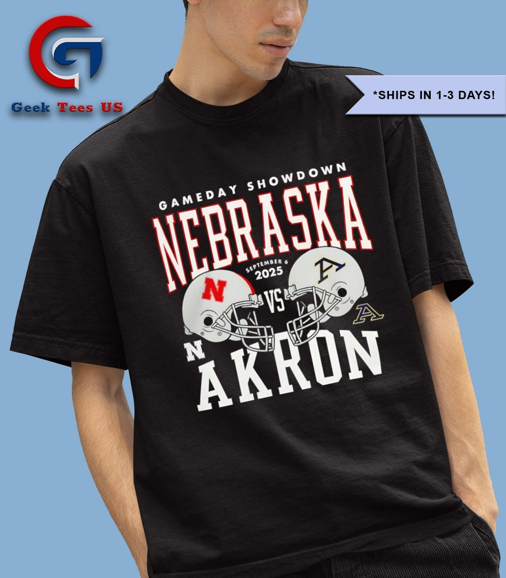 Nebraska Cornhuskers vs Akron Zips College Football Gameday Showdown 2025 helmet shirt