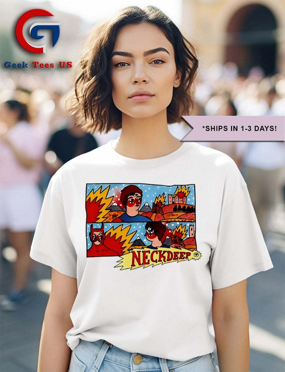 Neck Deep Lnotgy 10 Year comic shirt