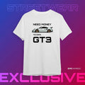 Need Money to Own Sport Car Shirt GT3 RS Shirt Racing Car Lover Gift for Car Guy TShirt Supercar Model Shirt Racing Party Shirt (White Car)