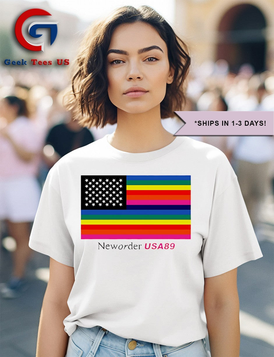 New Order USA 89 flag shirt