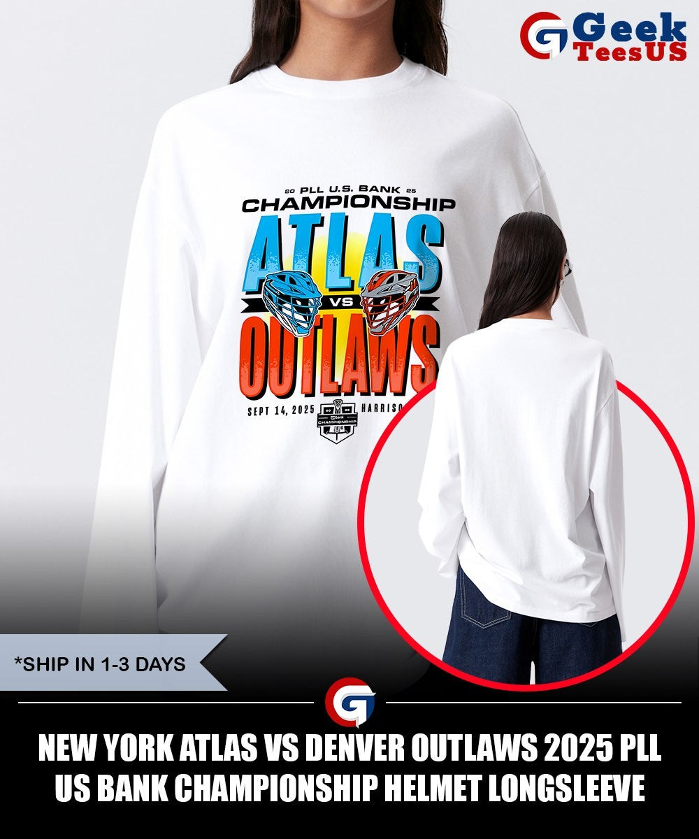 New York Atlas vs Denver Outlaws 2025 PLL US Bank Championship helmet shirt