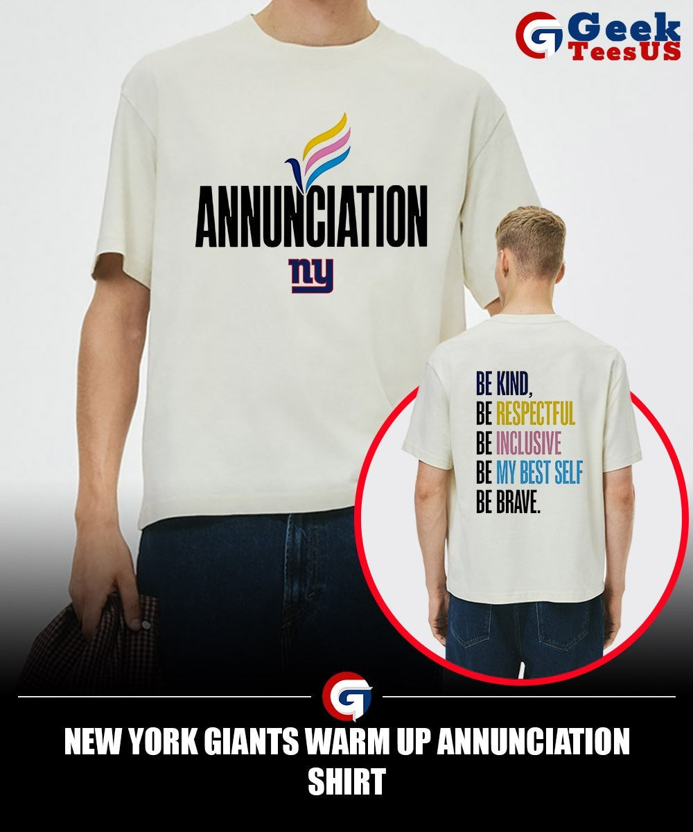 New York Giants Warm Up Annunciation shirt