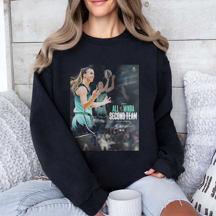 New York Liberty 2024 All WNBA Second Team Sabrina Ionescu Signature Shirt