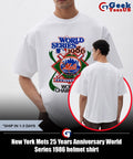 New York Mets 25 Years Anniversary World Series 1986 helmet shirt