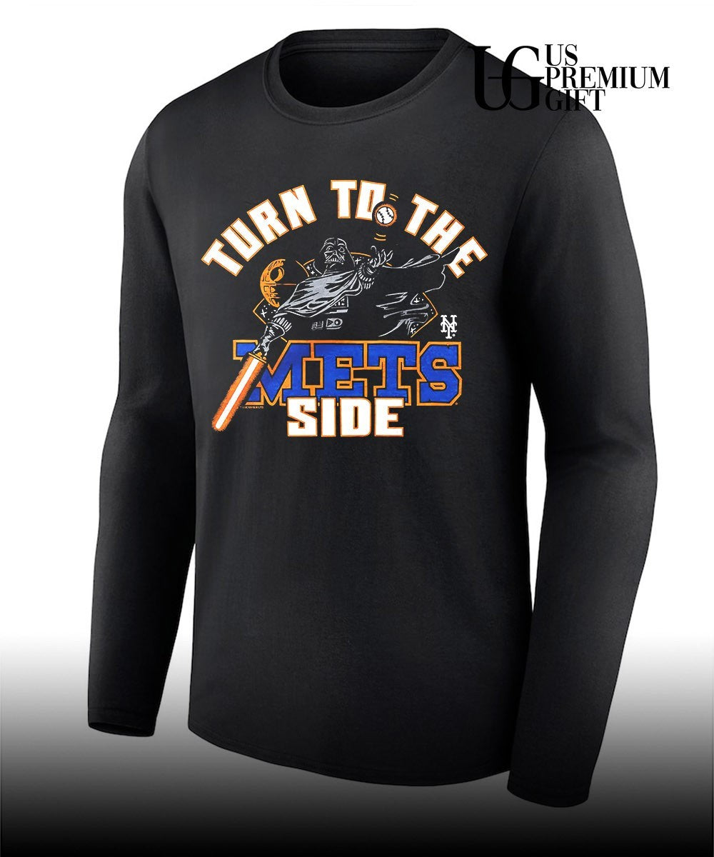 New York Mets turn to the Mets side Darth Vader shirt