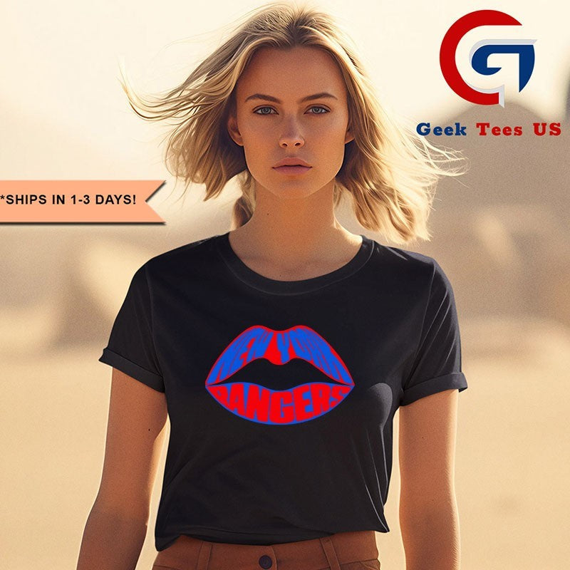 New York Rangers hockey lips shirt