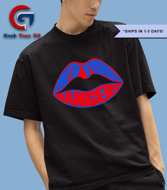 New York Rangers hockey lips shirt
