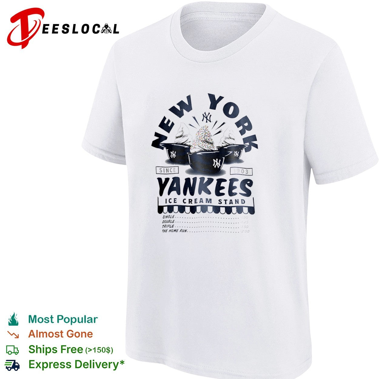New York Yankees Ice Cream Stand Since 1903 shirt