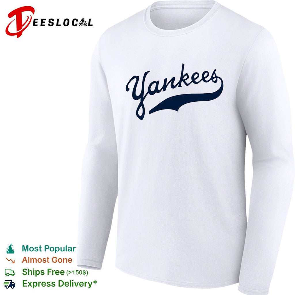 New York Yankees Script Logo MLB Baseball shirt