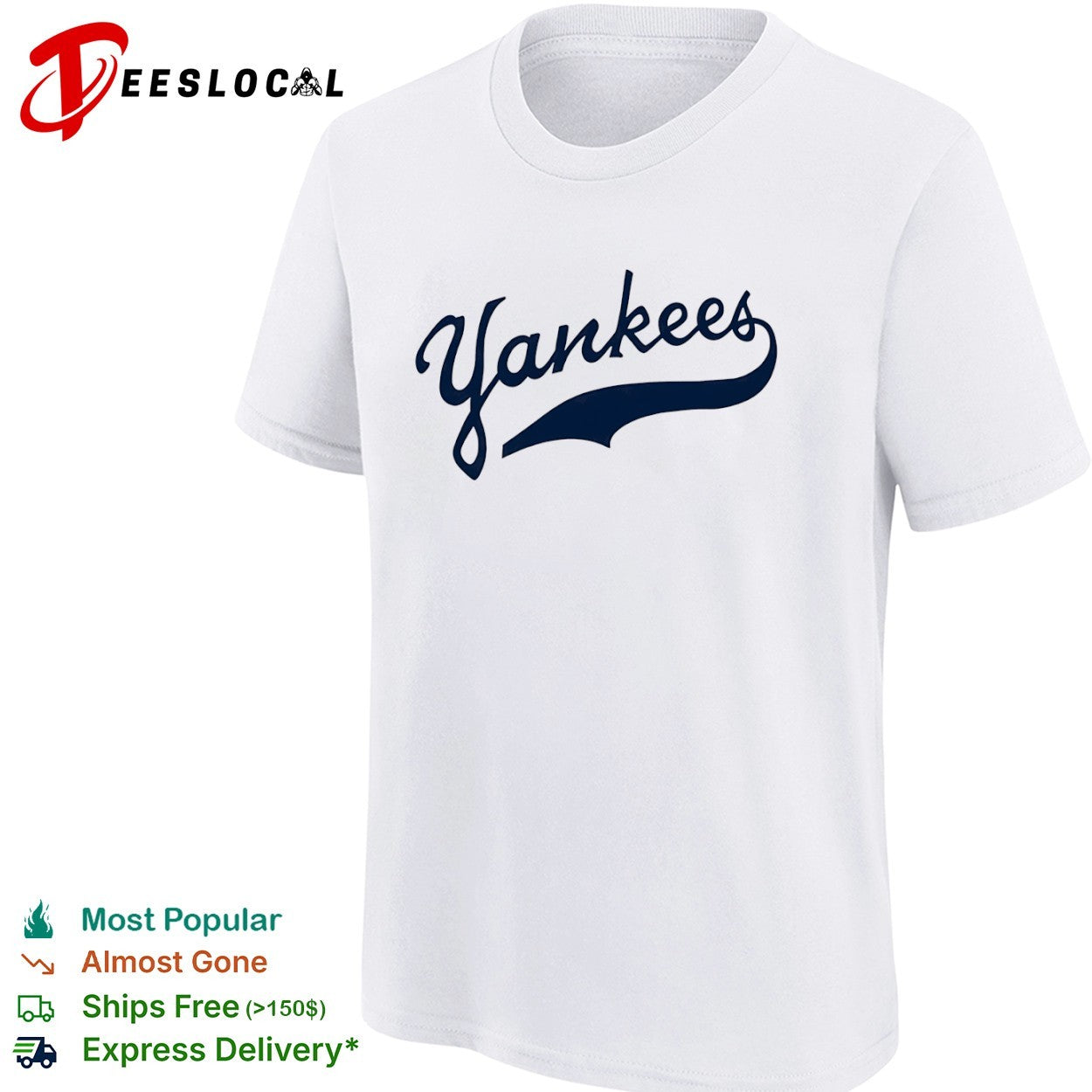 New York Yankees Script Logo MLB Baseball shirt