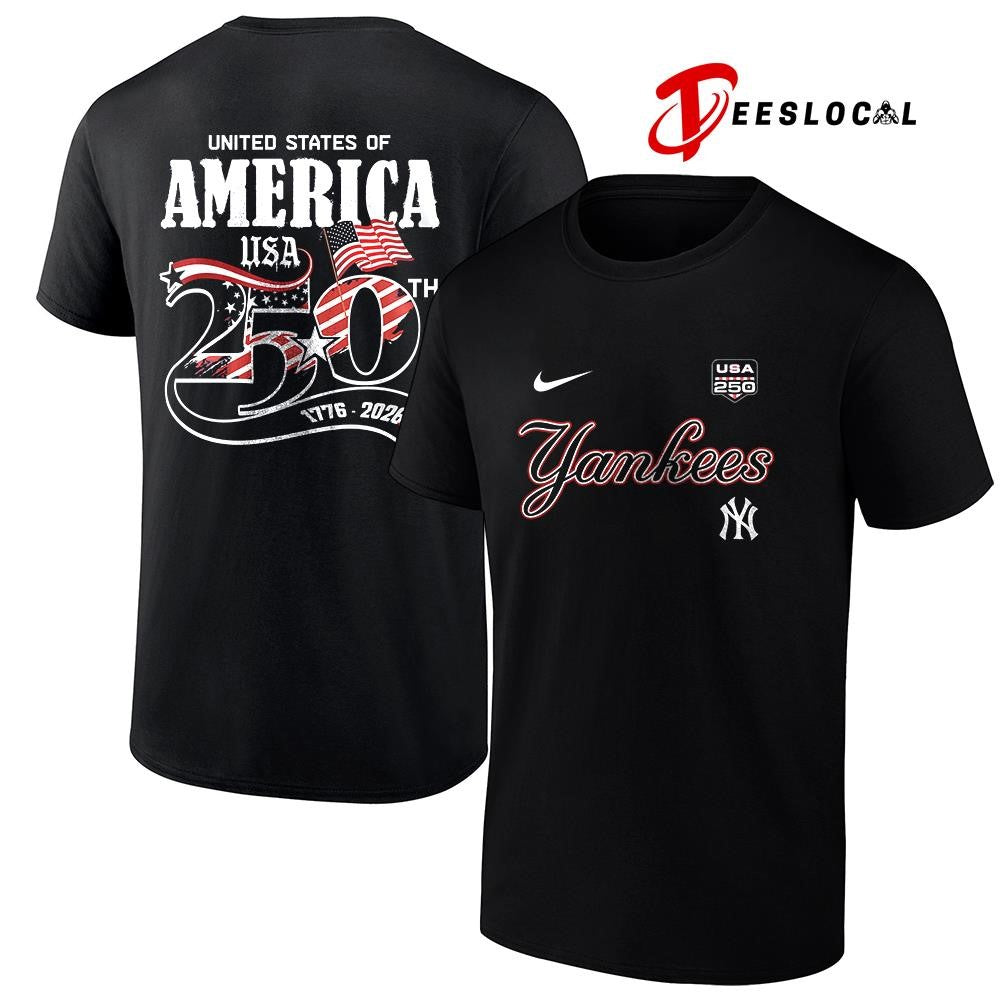 New York Yankees x 250 years of freedom America graphic shirt