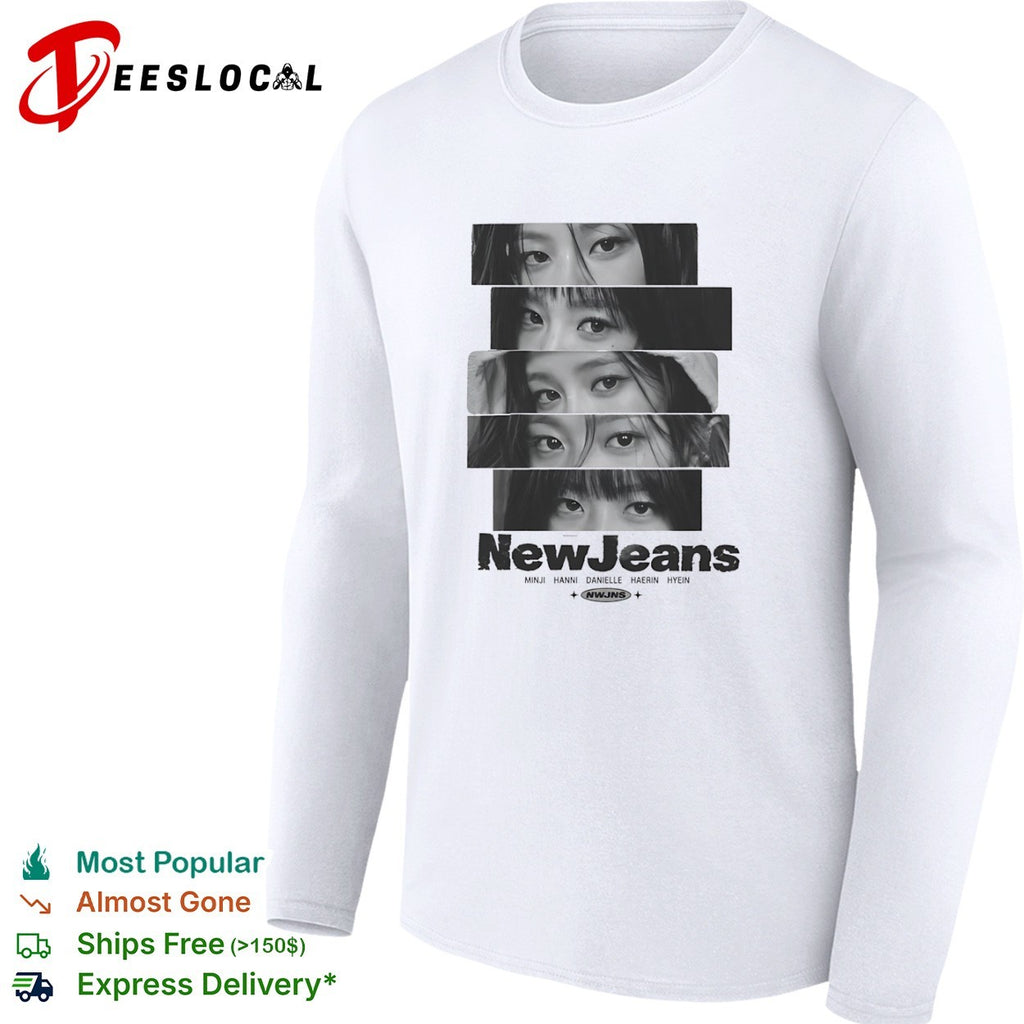 NewJeans Minji Hanni Danielle Haerin Hyein NWJNS band shirt